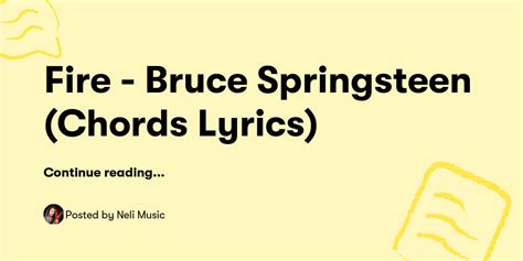 fire bruce springsteen chords|More.